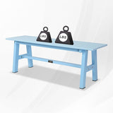 47inch Outdoor Bench Garden Bench HDPE Porch Bench w/Metal Legs, Poly Lumber Patio Bench - Photo 6