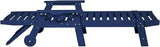 Lounge Chair Outdoor with Wood Texture, Oversized Chaise Lounge Chairs Outside with 5-Position Adjustable Backrest - Photo 5