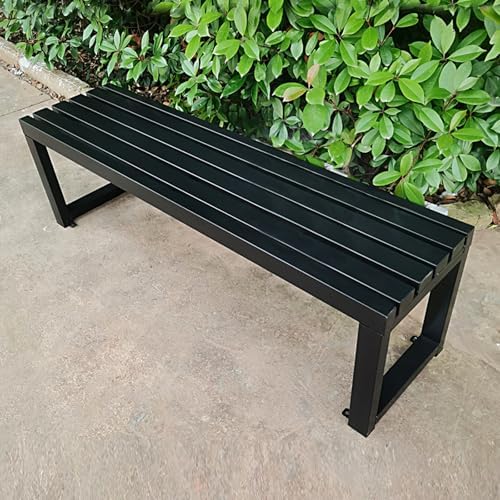 Outdoor Metal Garden Bench, 47.2" Patio Seating for Yard, Porch & Park, Stylish Picnic Furniture, Durable Backyard Decor for Front Porch & Outdoor Spaces