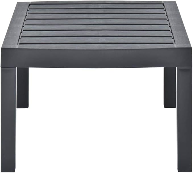 Garden Table Anthracite Plastic Outside Table Coffee Tables for Backyard Beach 30.7 x 21.7 x 15.0 in Durable