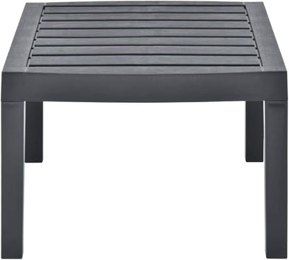Garden Table Anthracite Plastic Outside Table Coffee Tables for Backyard Beach 30.7 x 21.7 x 15.0 in Durable