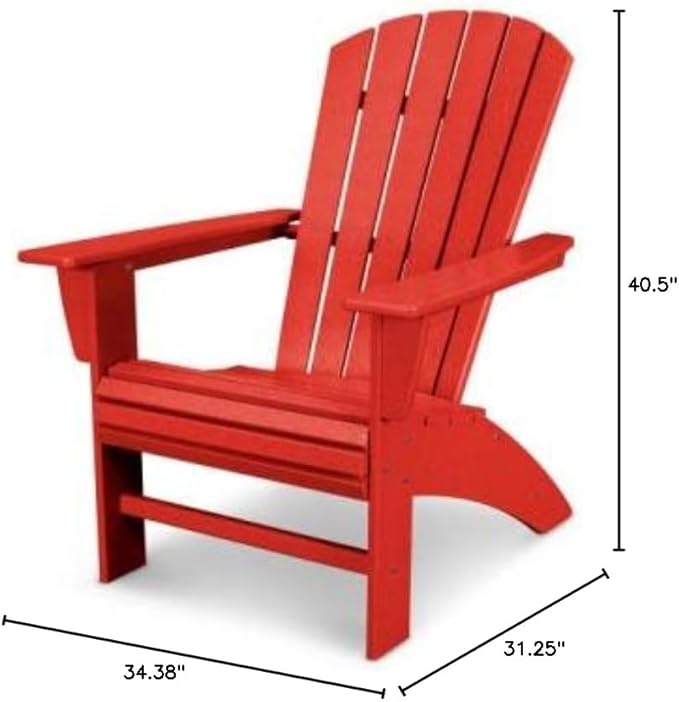 POLYWOOD Nautical Curveback Adirondack Chair
