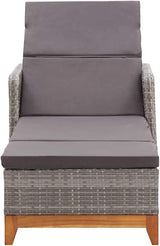 Sun Lounger Poly Rattan and hammock chair, lounge chair, patio lounge chairs, christopher knight outdoor furniture - Photo 2