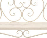 Patio Bench 52" Metal Antique White，Suitable for Patio Furniture, Front Porch Decoration, Outdoor Benches - Photo 7