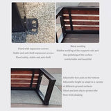 Benches Garden Bench Outdoor Patio Seating Backless Park Chair Lawn Path Slatted Seats - Photo 8
