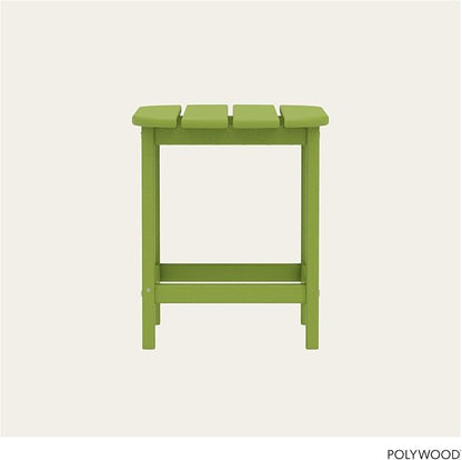 POLYWOOD SBT18LI South Beach 18" Outdoor Side Table, Lime