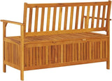 vidaXL 47.2" Patio Storage Bench, Solid Acacia Wood - Photo 8