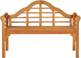 Acacia Wood Garden Bench 49.2 in Rectangular Patio Seating for Outdoors - Photo 3