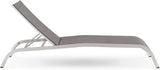 Modway Savannah Outdoor Patio Mesh Chaise Lounge Chair in Gray - Photo 3