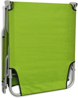 Folding Sun Lounger Green Adjustable Outdoor Chaise 74.4"x22.8"x10.6" Polyester Steel Frame Lightweight Beach Lounger - Photo 6