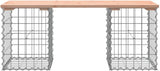 Douglas Fir Wood Outdoor Gabion Garden Bench Rustic Farmhouse Style Seating for Patio and Garden Durable Solid Wood - Photo 6