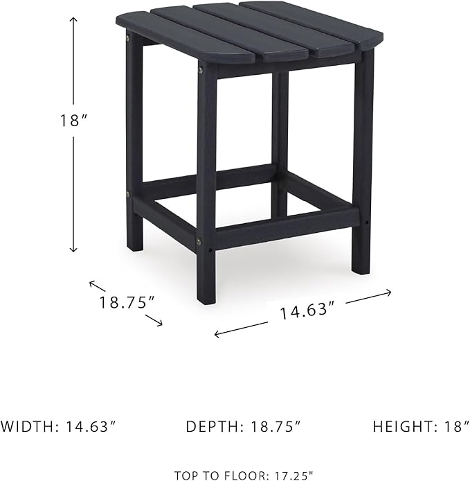 Signature Design by Ashley Sundown Treasure Modern Weather Resistant Outdoor End Table, Black - Photo 3