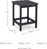 Signature Design by Ashley Sundown Treasure Modern Weather Resistant Outdoor End Table, Black - Photo 3