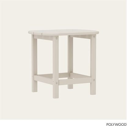 POLYWOOD SBT18SA South Beach 18" Outdoor Side Table, Sand