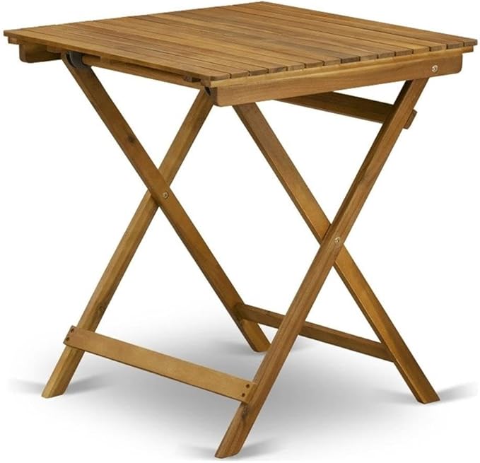 East West Furniture BSETQNA Patio Dining Table Outdoor - an Oval Acacia Wood Table, 26x26 Inch, Natural Oil