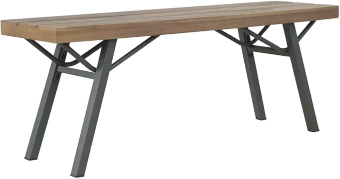(Fast Delivery) Garden Bench Iron feet Industrial Style Bench Outdoor Seating Furniture Patio Park Outdoor Bench Patio - Photo 1