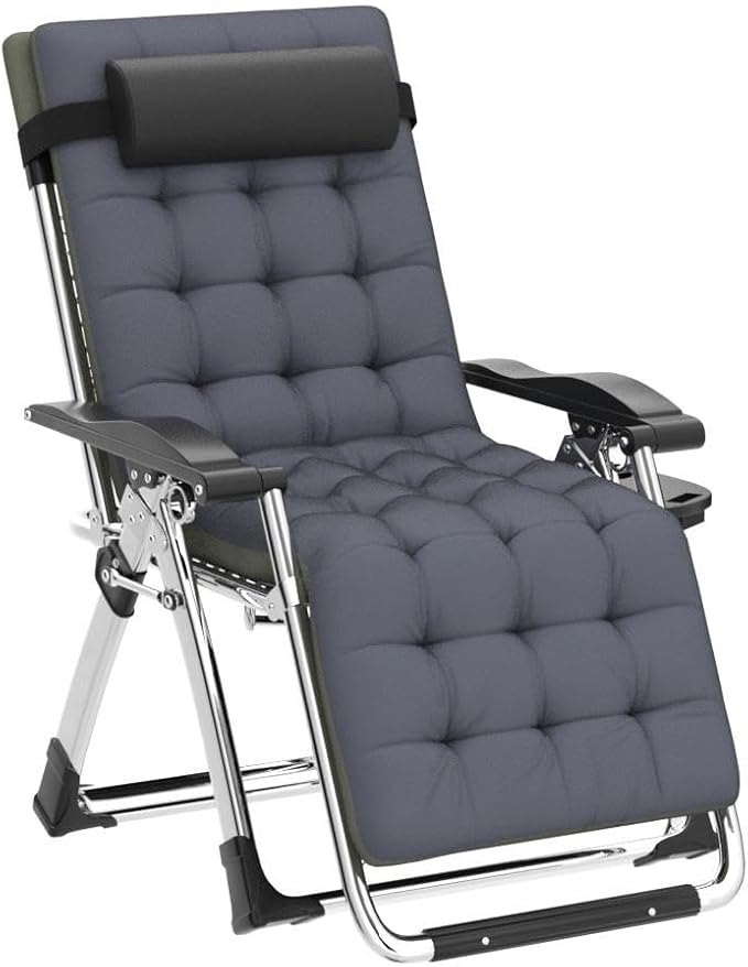 Slsy Zero Gravity Chair, Reclining Lounge Chair with Removable Cushion & Tray for Indoor and Outdoor, Patio Recliner Folding Reclining Chair