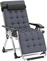 Slsy Zero Gravity Chair, Reclining Lounge Chair with Removable Cushion & Tray for Indoor and Outdoor - Photo 5