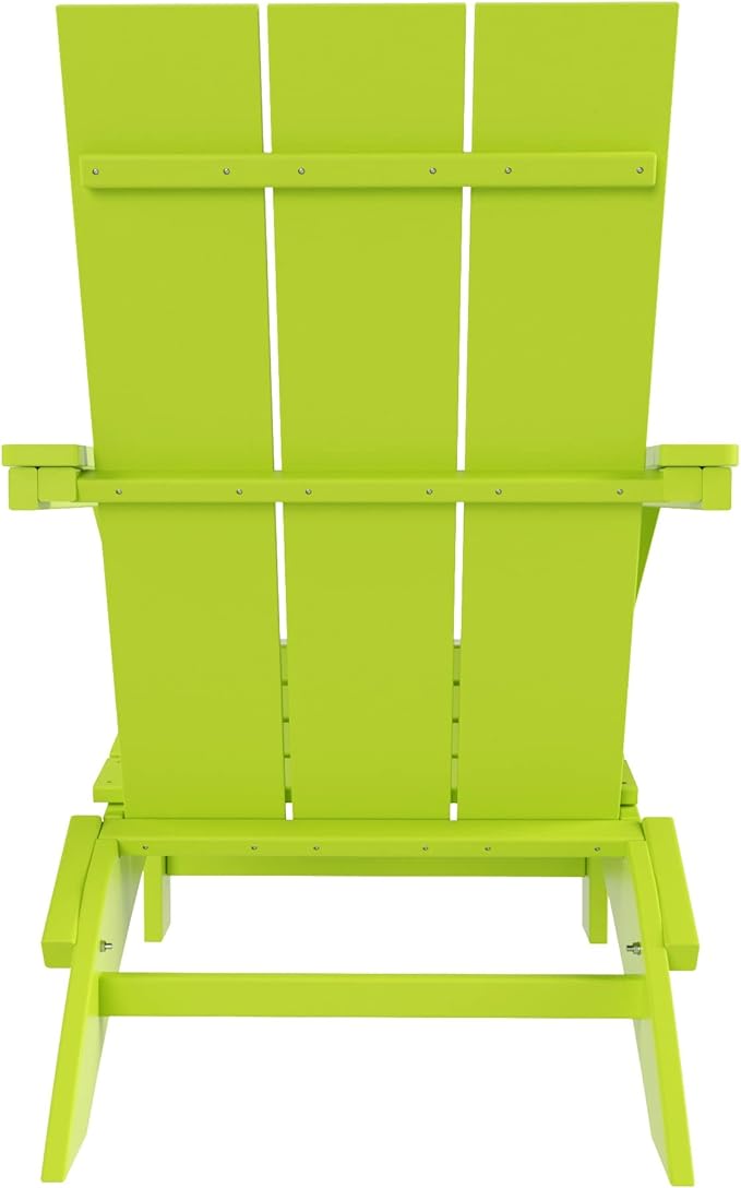 WestinTrends Ashore Modern Outdoor Folding Adirondack Chair (Set of 4), Lime