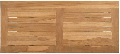 Solid Teak Wood Console Table 33.46 x 13.78 x 29.53 in Brown for Outdoor Patio Garden with Storage Space Modern Minimalist Design Durable Weather Resistant