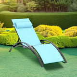 Purple Leaf Patio Chaise Lounge Set of 3 Outdoor Lounge Chair Beach Pool Sunbathing Lawn Lounger Recliner Chiar Outside - Photo 6