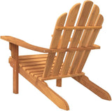Solid Teak Wood Adirondack Chair for Outdoor Relaxation, Durable Garden Patio Furniture with Wide Arms and Slanted Back - Photo 6