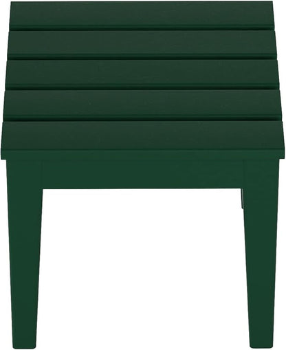 WestinTrends Ashore Outdoor Patio Modern Adirondack Side Table, Dark Green