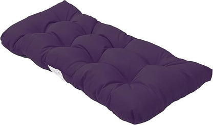 QILLOWAY Outdoor Patio Wicker Seat Cushions Group Loveseat/Two U-Shape/Two Lumbar Pillows for Patio Furniture,Wicker Loveseat,Bench,Porch,Settee of 5 (Purple)