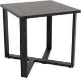 EAGLE PEAK Urban Slate Modern Outdoor Side Table, Weather-Resistant Steel Accent Patio Table for Backyard, Garden, Deck - Photo 8