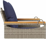 Patio Swing Bench Gray with Comfy Cushions, UV-Resistant Durable Outdoor Furniture for Balcony Garden - Photo 6