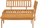 Pallet Sofa Set Natural Wood Solid Acacia Wood Medium-Sized Poolside sectional Outdoor Furniture for Balcony Lawn - Photo 4