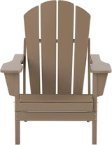 WO Home Furniture Adirondack Chairs Table Set of 3 PCS Outdoor Folding Chairs Coffee Table Weather/UV Resistant for Lawn - Photo 3