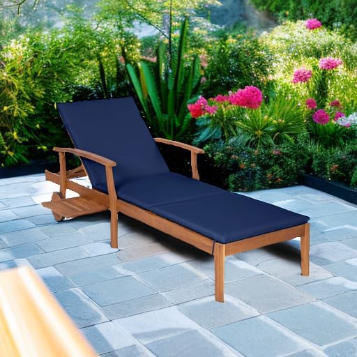 Best Choice Products 79x26in Acacia Wood Chaise Lounge Chair Recliner, Outdoor Furniture for Patio - Photo 2