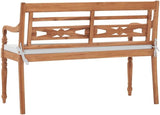 Batavia Bench with Cushions, Vintage Garden Wooden Bench, Outdoor Garden Bench, Bench with Backrest for Patio, Garden - Photo 5
