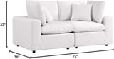 Modway Commix Outdoor Patio Overstuffed Loveseat in White - Photo 3