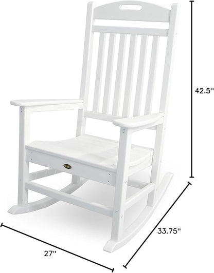 Trex Outdoor Furniture by Polywood Yacht Club Rocker Chair, Classic White (TXR100CW)