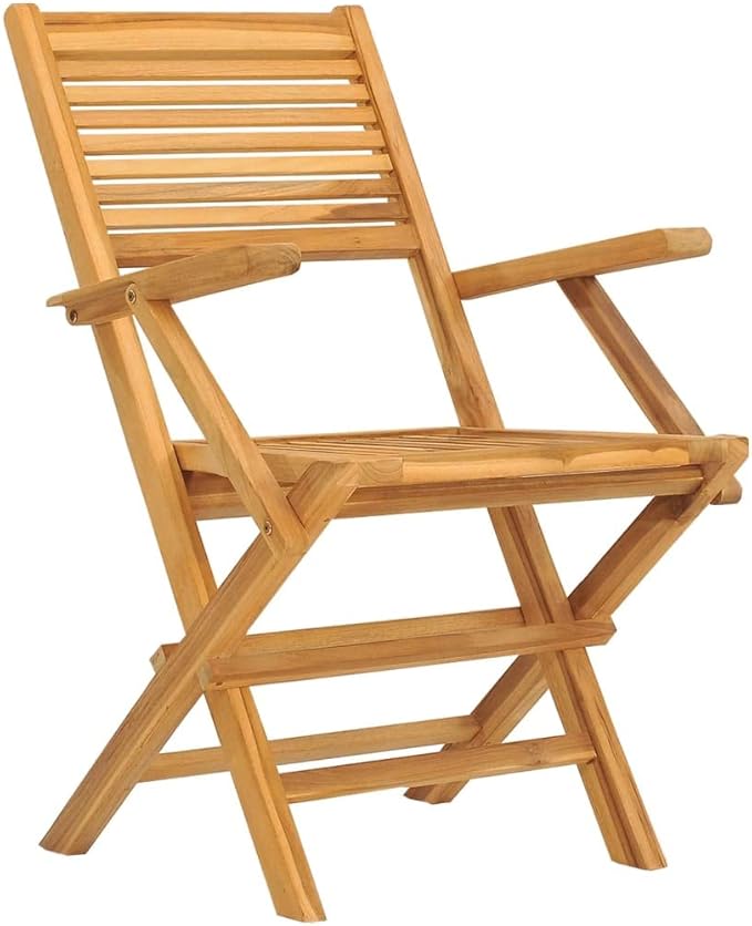 Folding Patio Chairs 6 pcs 21.7"x24.4"x35.4" Solid Wood Teak Outdoor Chairs Furniture Balcony Furniture Suitable for Gardens, Pools, patios.