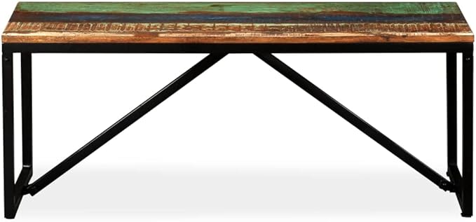 Bench,Entryway Bench,Bedroom Bench,Dining Bench,Window Bench,Indoor Bench,Backyard Bench, for Patio, Backyard, Garden, Hallway and Dining Room,Solid Reclaimed Wood 43.3"x13.8"x17.7"