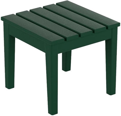 Costaelm Small Outdoor Side Table, Patio End Table Weather Resistant Outdoor Coffee Table, Square Conversation Table for Indoor, Porch, Balcony, Garden, Poolside, Deck, Dark Green