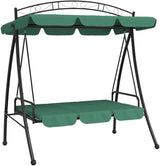 3-Seater Garden Swing Bench, Outdoor Patio Porch Swing with Bed Conversion, Powder-Coated Steel Frame - Photo 6
