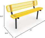 COATEDOUTDOORFURNITURE Coated Outdoor Furniture Heavy-Duty Outdoor Bench Thermoplastic Coated, Expanded Metal - Photo 2