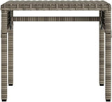 Gray PE Rattan Chaise Lounge with Retractable Canopy & Side Table, 31x78.7x20.2 in Patio Recliner for Garden, Poolside - Photo 4