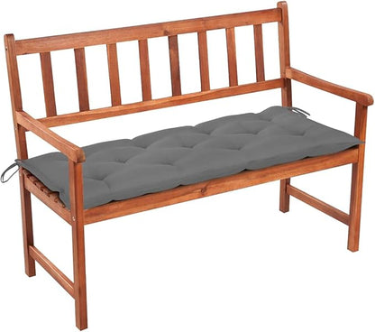 Garden Benches,Ergonomically Designed Outdoor Benches,All Weather Patio Chair,for Porch Lawn Backyard Park,Patio Bench with Cushion 47.2" Solid Acacia Wood