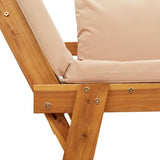 2-Seater Garden Bench with Beige Cushions - Photo 9