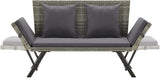 Patio Bench with Cushions, Outdoor Sunbed, Cushion Cover Removable, Garden Bench, Easy to Clean for Patio, Garden, Patio - Photo 6