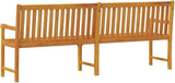 Solid Acacia Wood Rustic Garden Bench Outdoor Large Brown Rectangular Seating for Patio Terrace Balcony and Garden - Photo 6