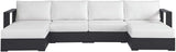 Modway Tahoe Aluminum 4-Piece Outdoor Patio Furniture Gray White, Modular Sectional Sofa Set with Chaise Lounges - Photo 4
