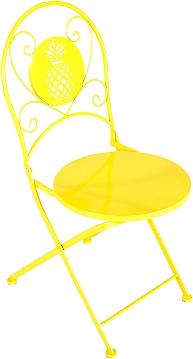 The Lakeside Collection Foldable Metal Icon Tables or Chairs - Pineapple Chair