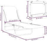 Folding Sun Lounger Set of 2 with Adjustable Backrest 71.7 x 21.7 in Powder-Coated Steel Frame Leaf Pattern Green - Photo 3