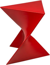 LeisureMod 15.75" Triangular Side Table, Stackable Plastic Accent End Table for Indoor & Outdoor Use - Photo 4